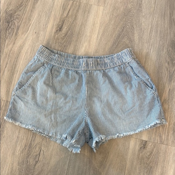Aerie Blue Jean Shorts with Frayed Hem size small - Picture 1 of 8